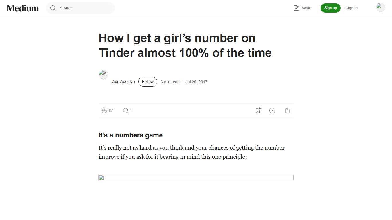 How I get a girl’s number on Tinder almost 100% of the time | by Ade Adeleye | Medium